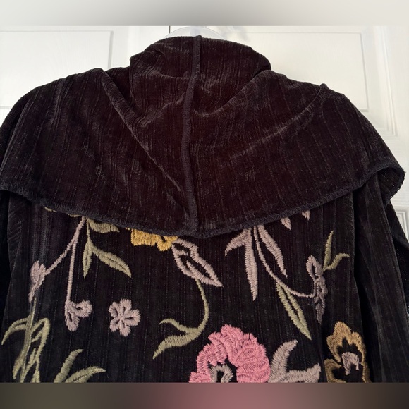 Johnny Was Sweater Biya Floral Embroidered Boho Duster Cardigan Wrap size Large - Picture 9 of 16